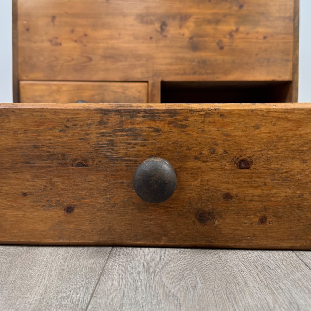  Antique 19th Century Small Mule Chest In Pine  View XII