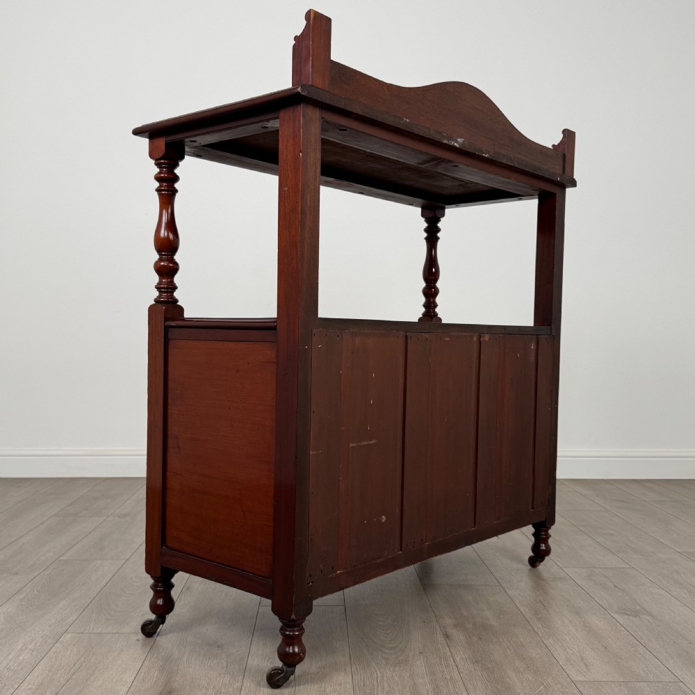 Antique 19th Century Good Quality Cupboard In Mahogany  View V