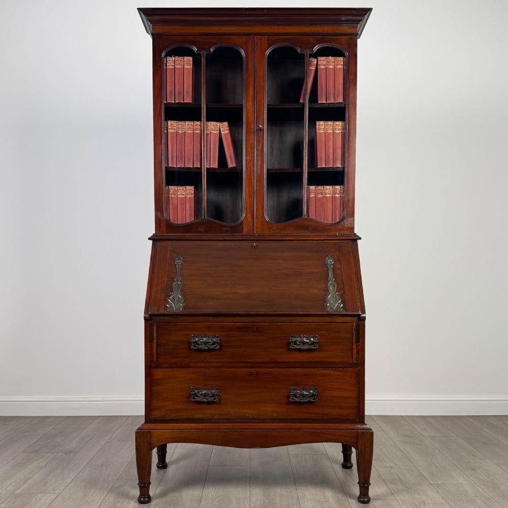 Antique 20th Century Bureau Bookcase In Mahogany