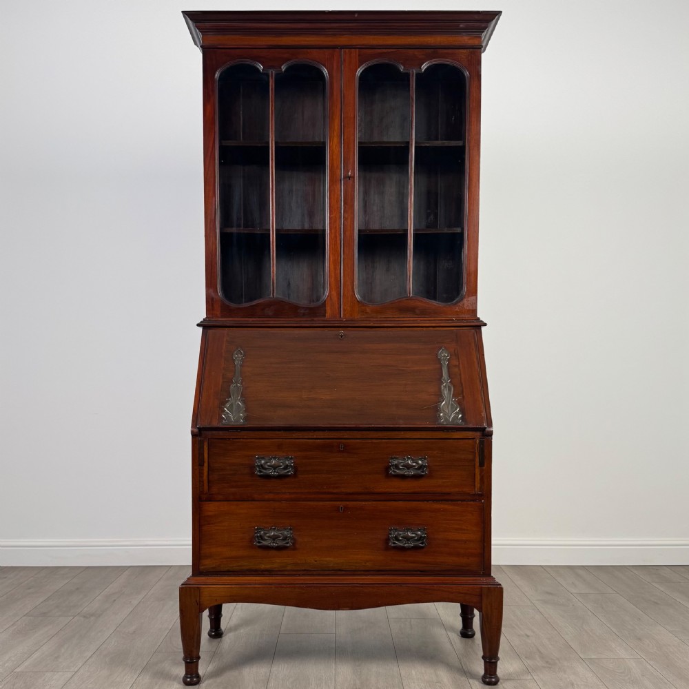 Antique 20th Century Bureau Bookcase In Mahogany View II