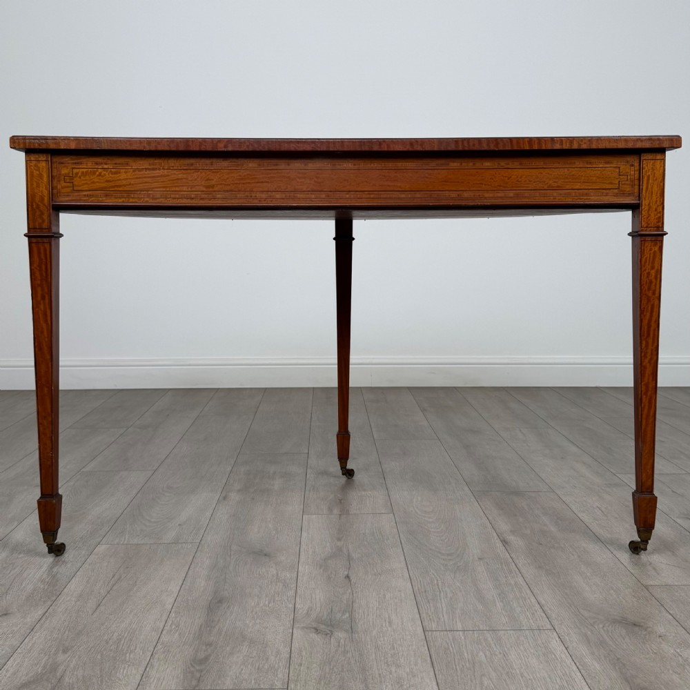  Antique 19th Century Demi-Lune Side Table In Satinwood View V