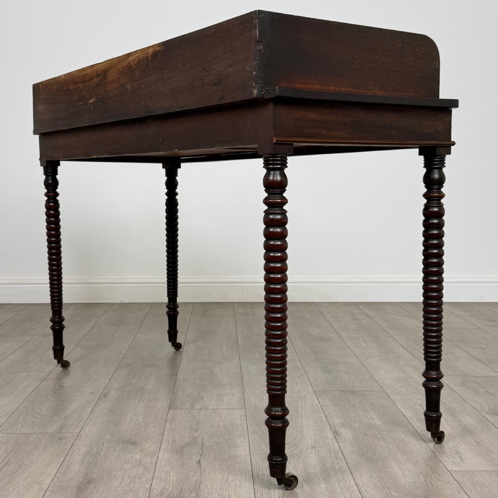 Antique 19th Century Bobbin Turned Writing Table In Mahogany  View VI