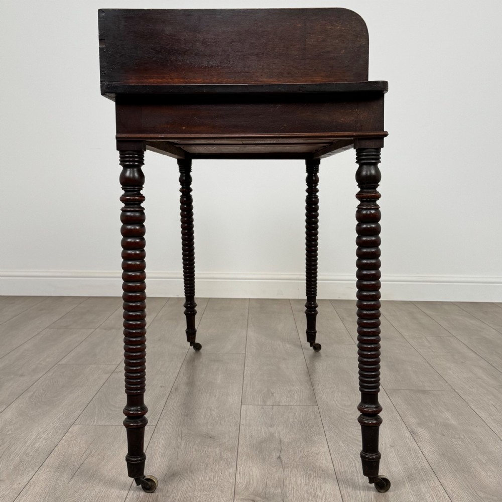 Antique 19th Century Bobbin Turned Writing Table In Mahogany  View VII