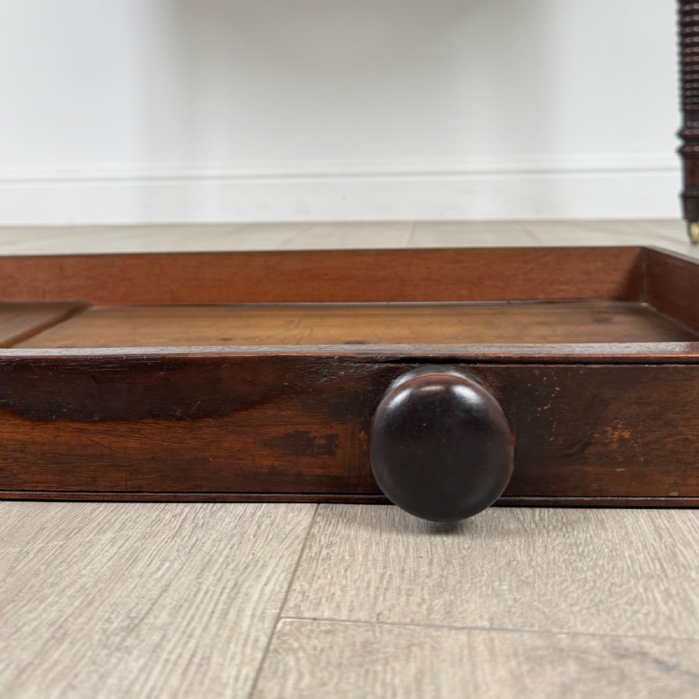 Antique 19th Century Bobbin Turned Writing Table In Mahogany  View XI