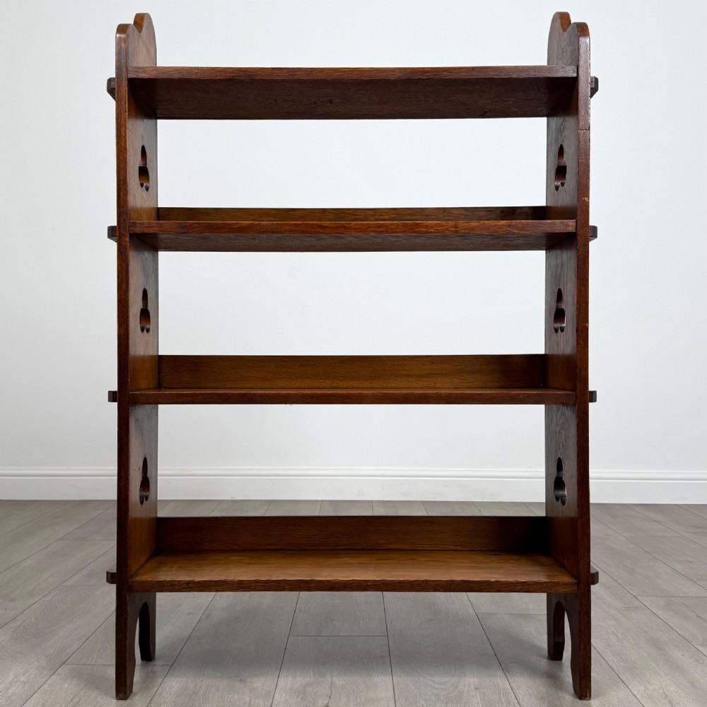  Antique 20th Century Arts & Crafts Oak Bookcase By Liberty & Co  View II