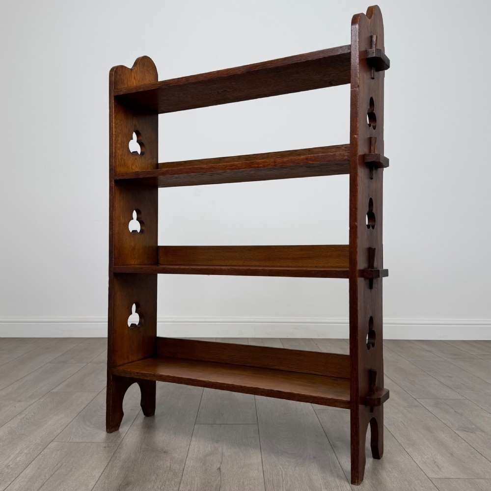  Antique 20th Century Arts & Crafts Oak Bookcase By Liberty & Co  View III