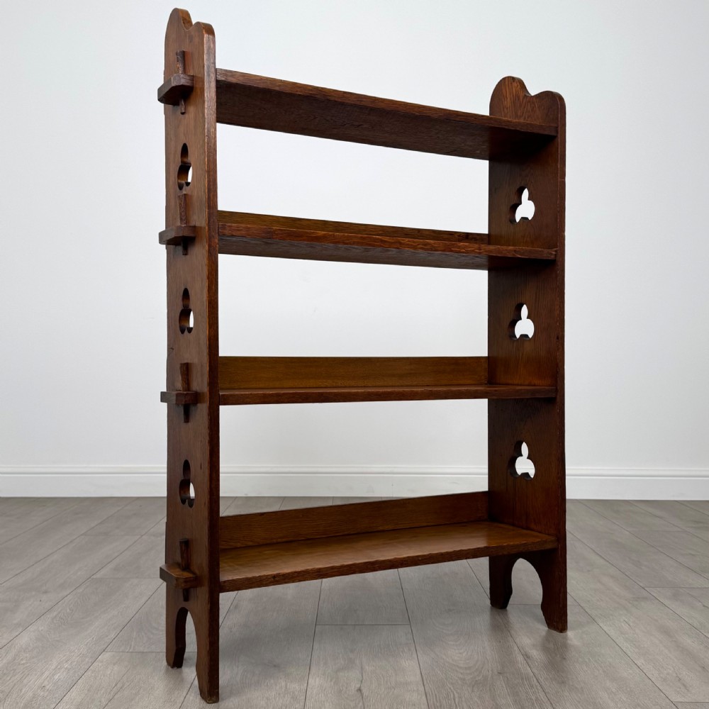  Antique 20th Century Arts & Crafts Oak Bookcase By Liberty & Co  View IX