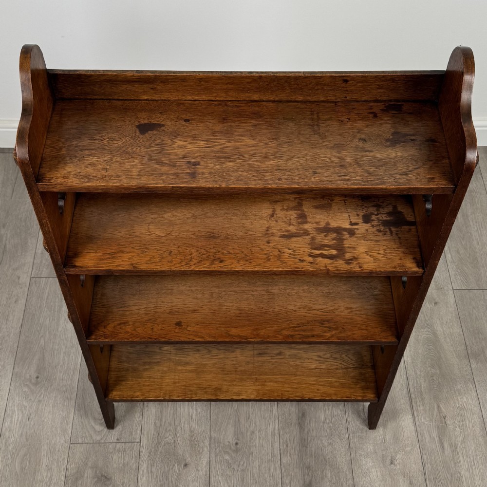  Antique 20th Century Arts & Crafts Oak Bookcase By Liberty & Co  View X