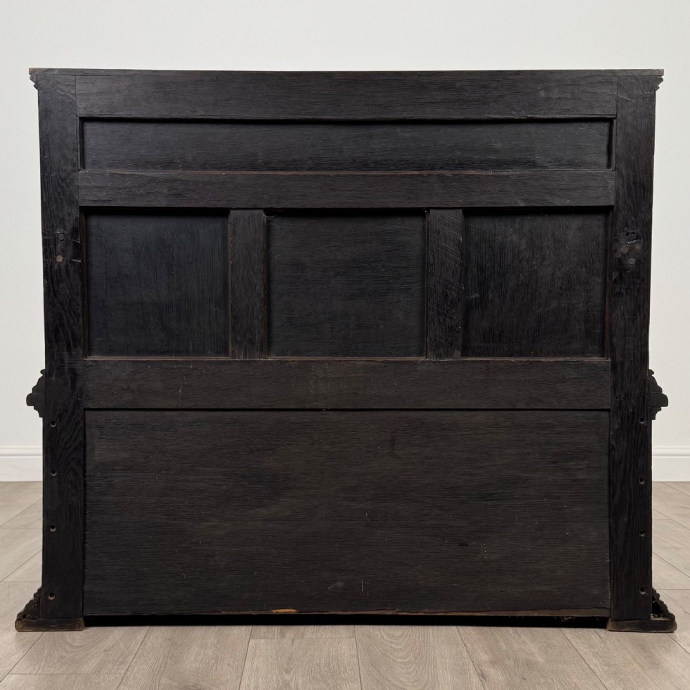 Antique 19th Century Fine Quality Carved Oak Settle  View VI