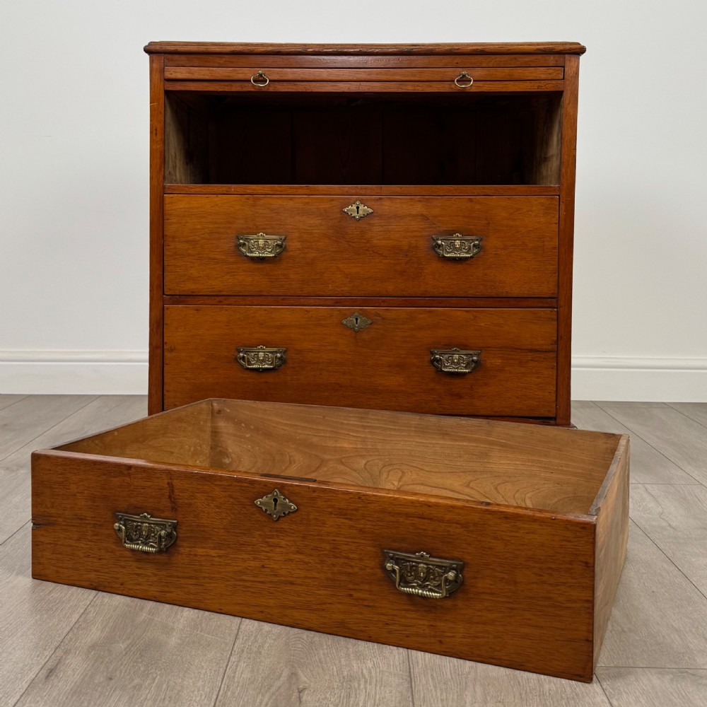 Antique 19th Century Small Walnut Chest Of Drawers  View XI