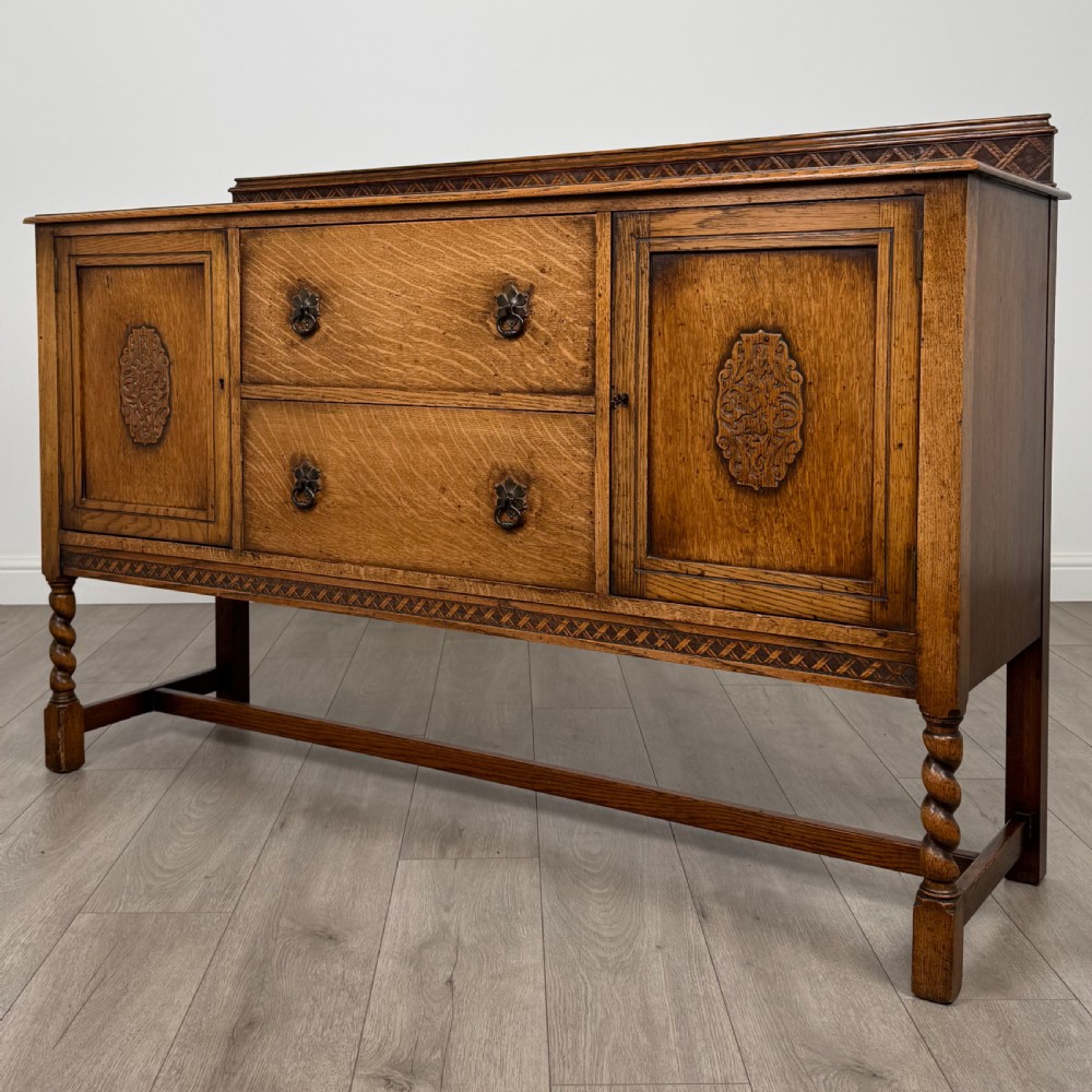 Antique 20th Century Good Quality Oak Sideboard  View II