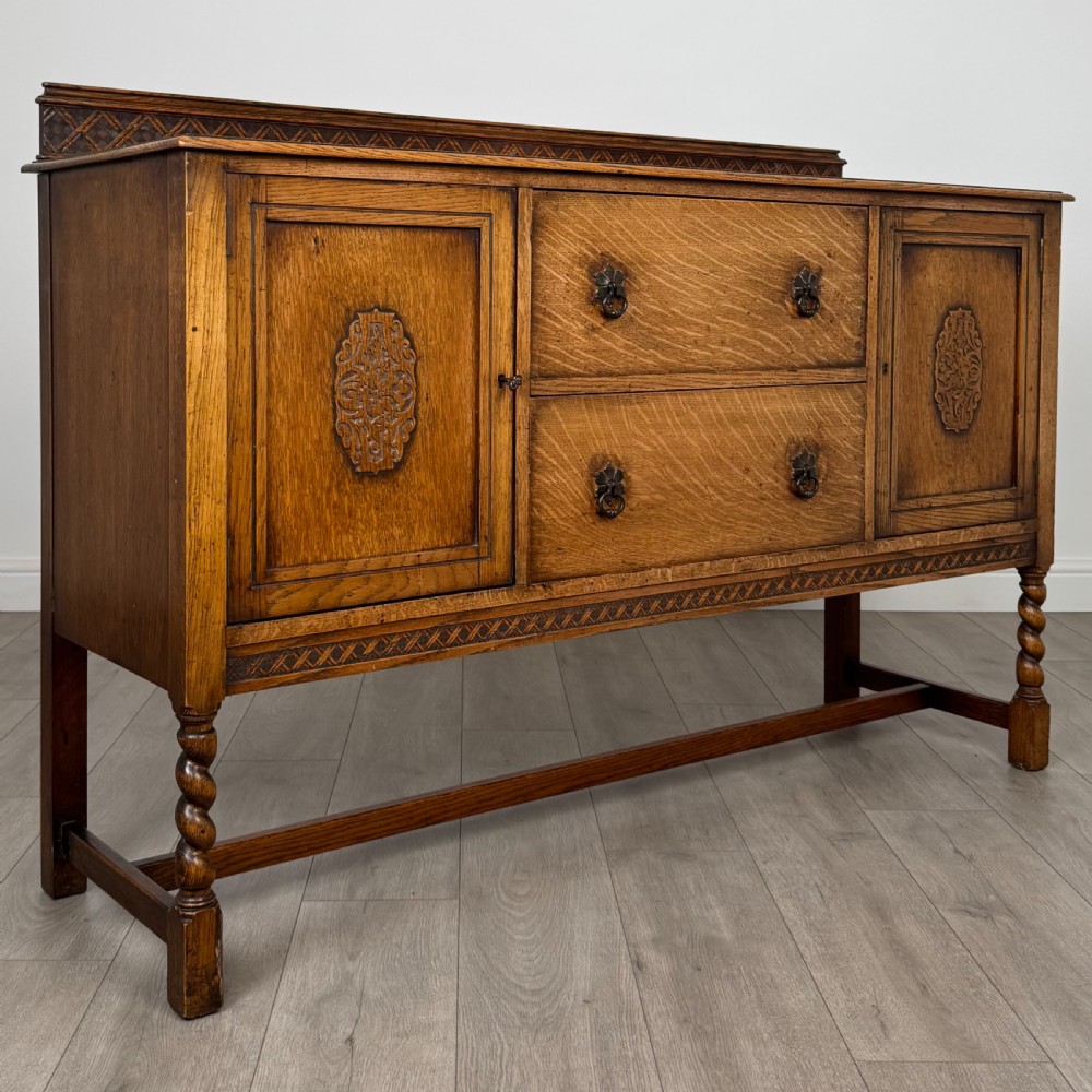 Antique 20th Century Good Quality Oak Sideboard  View IX
