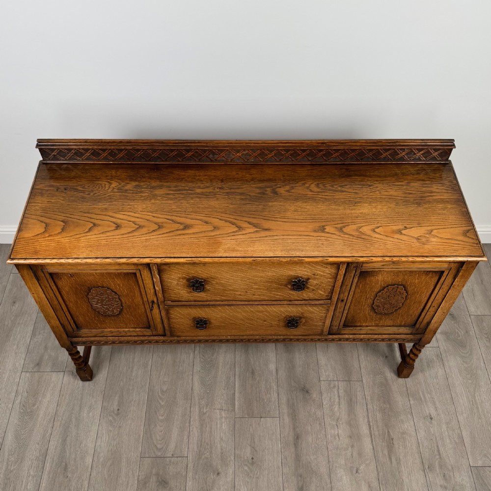 Antique 20th Century Good Quality Oak Sideboard  View X