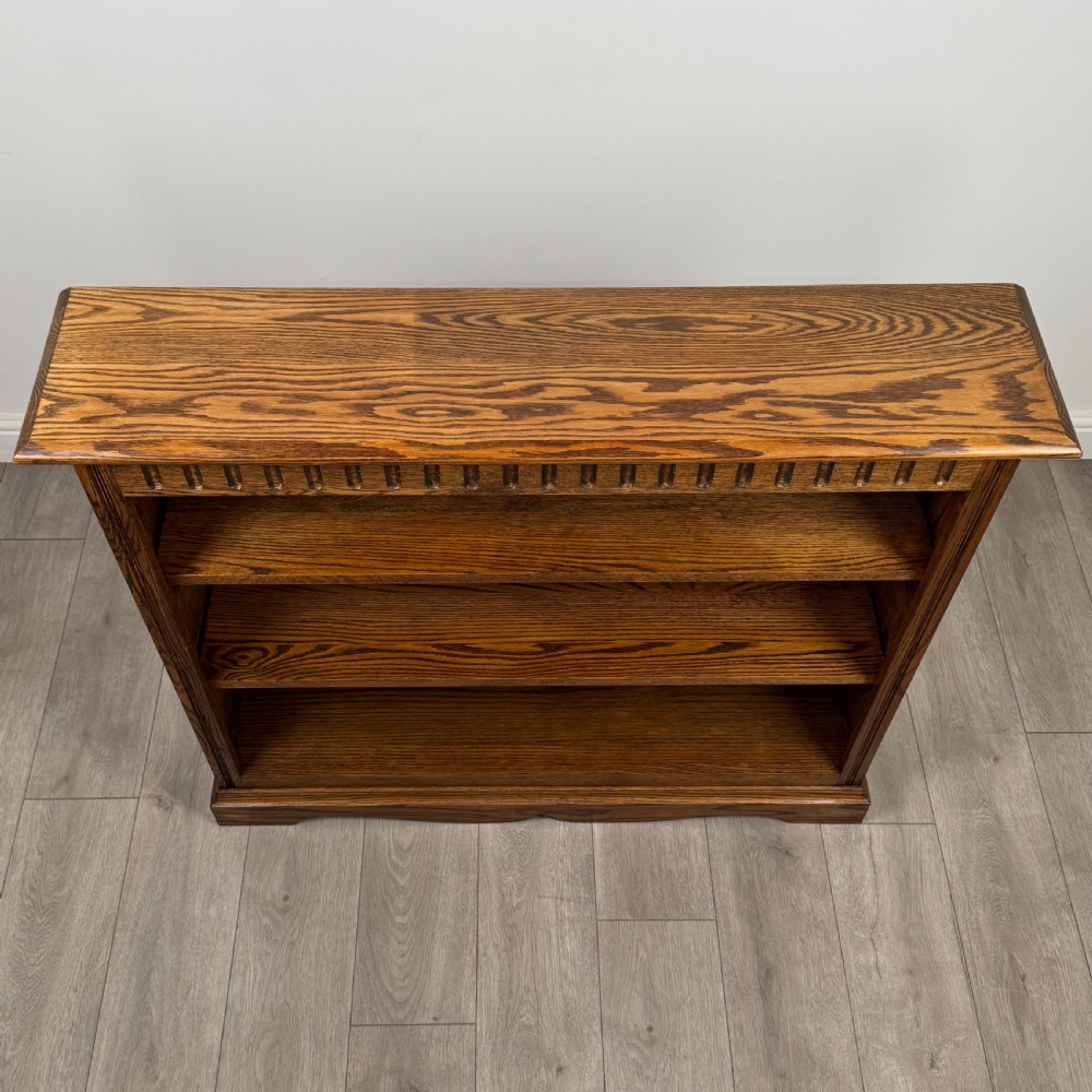 Antique 20th Century Open Bookcase In Oak  View X