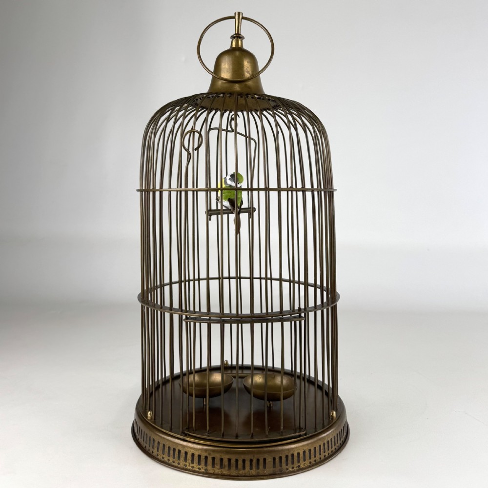 Antique 19th Century Decorative Brass Bird Cage 