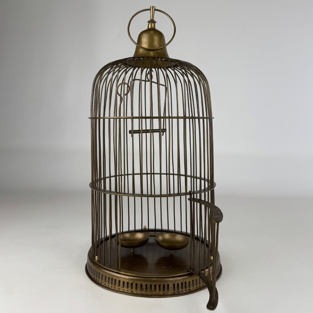 Antique 19th Century Decorative Brass Bird Cage  View II