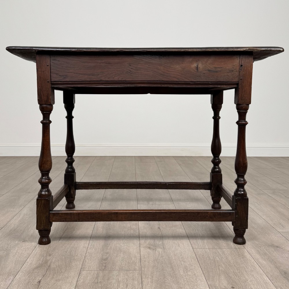 Antique 18th Century Good Quality Side Table In Oak  View V