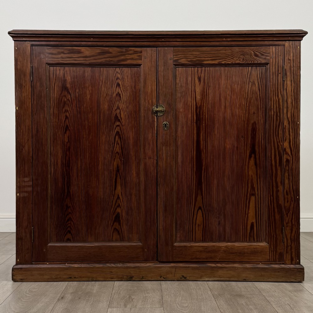 Antique 19th Century Good Quality Pitch Pine Cupboard 