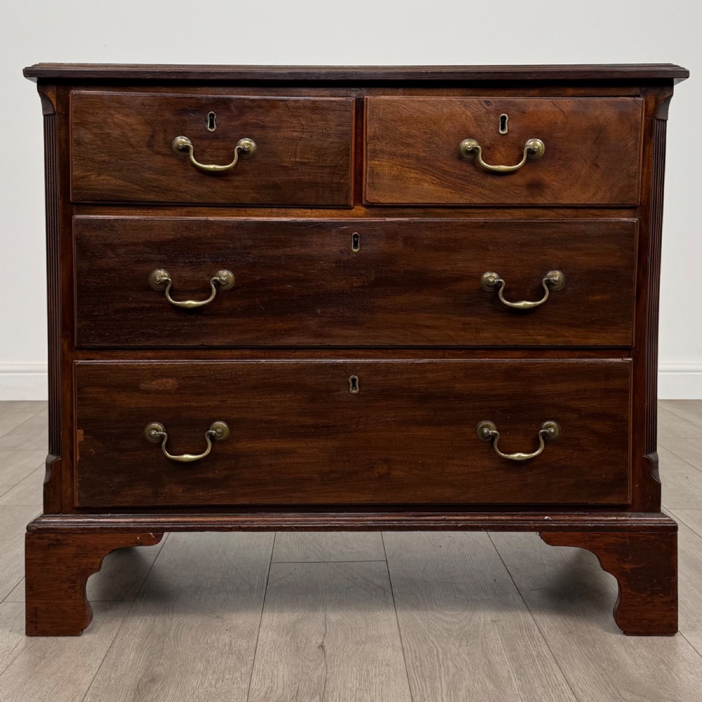  Antique 18th Century Small Mahogany Chest Of Drawers 