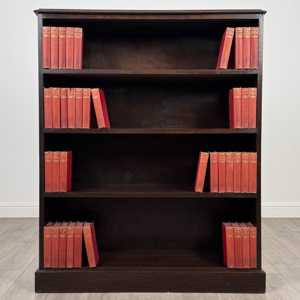  Antique 20th Century Open Bookcase In Oak 