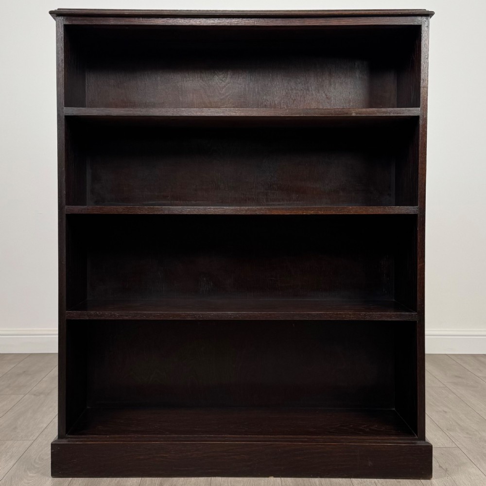 Antique 20th Century Open Bookcase In Oak  View II