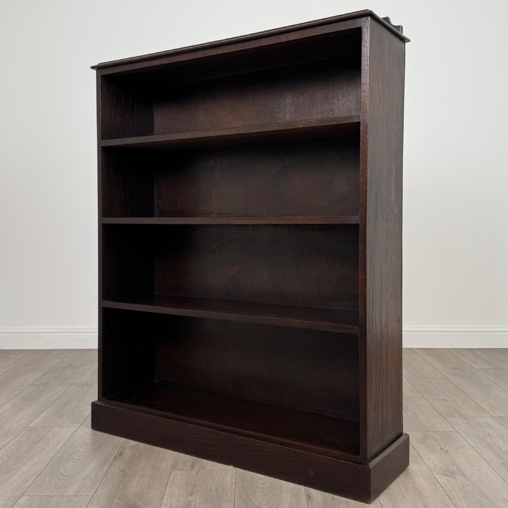  Antique 20th Century Open Bookcase In Oak  View III