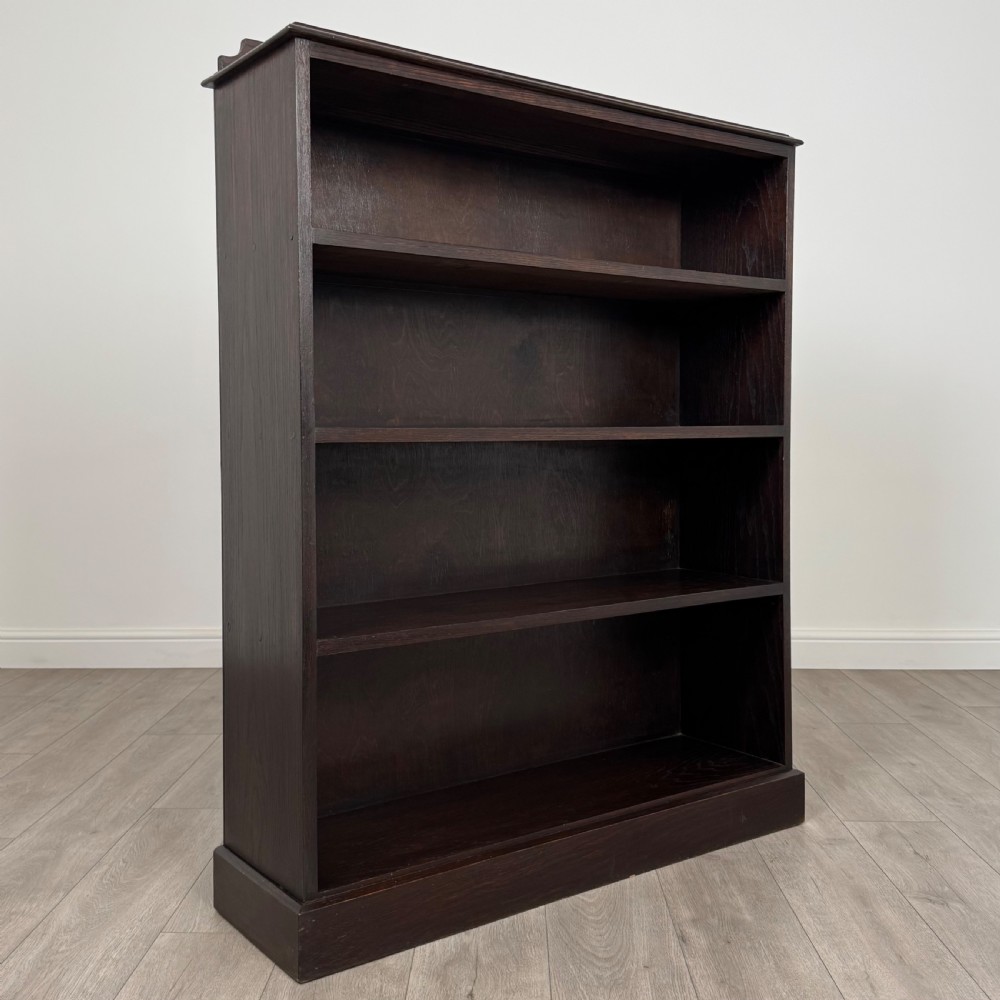  Antique 20th Century Open Bookcase In Oak  View IX