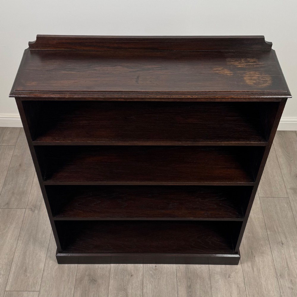  Antique 20th Century Open Bookcase In Oak  View X