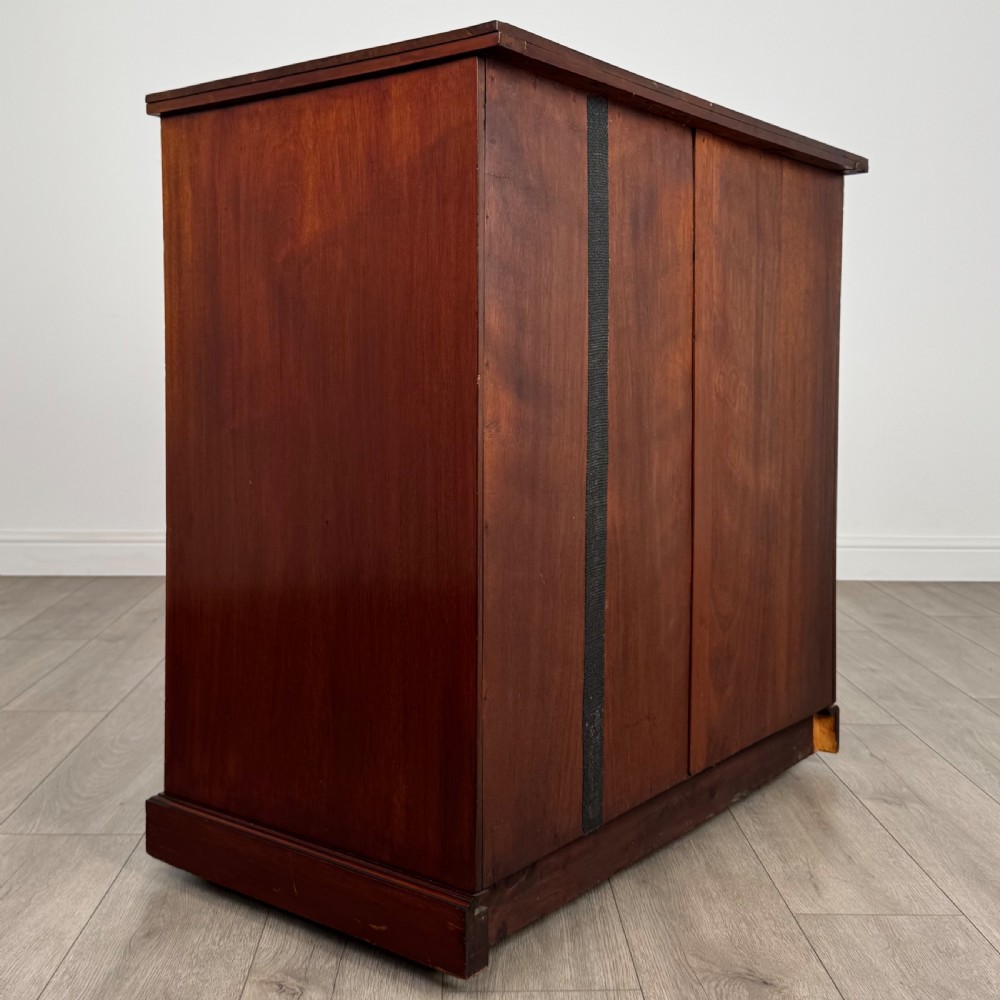  Antique 19th Century Small Inlaid Chest Of Drawers In Mahogany  View IV