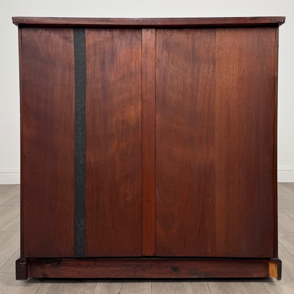  Antique 19th Century Small Inlaid Chest Of Drawers In Mahogany  View V