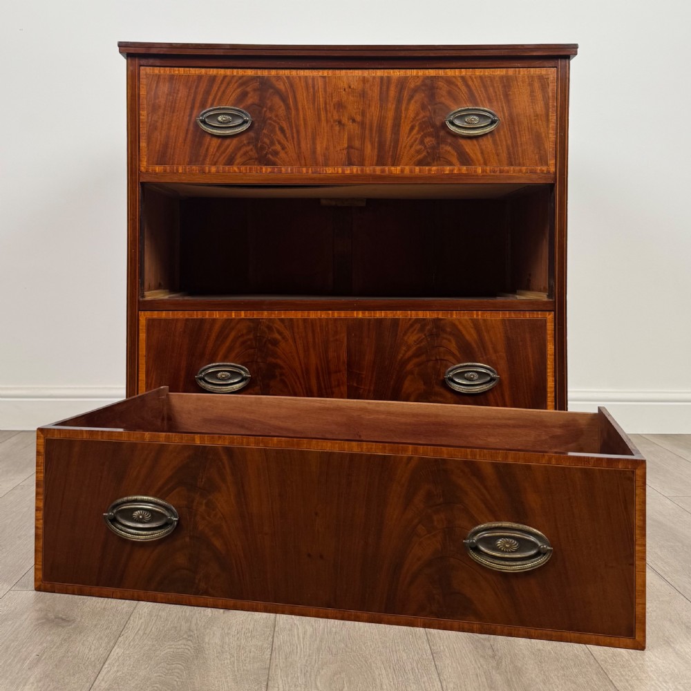  Antique 19th Century Small Inlaid Chest Of Drawers In Mahogany  View X