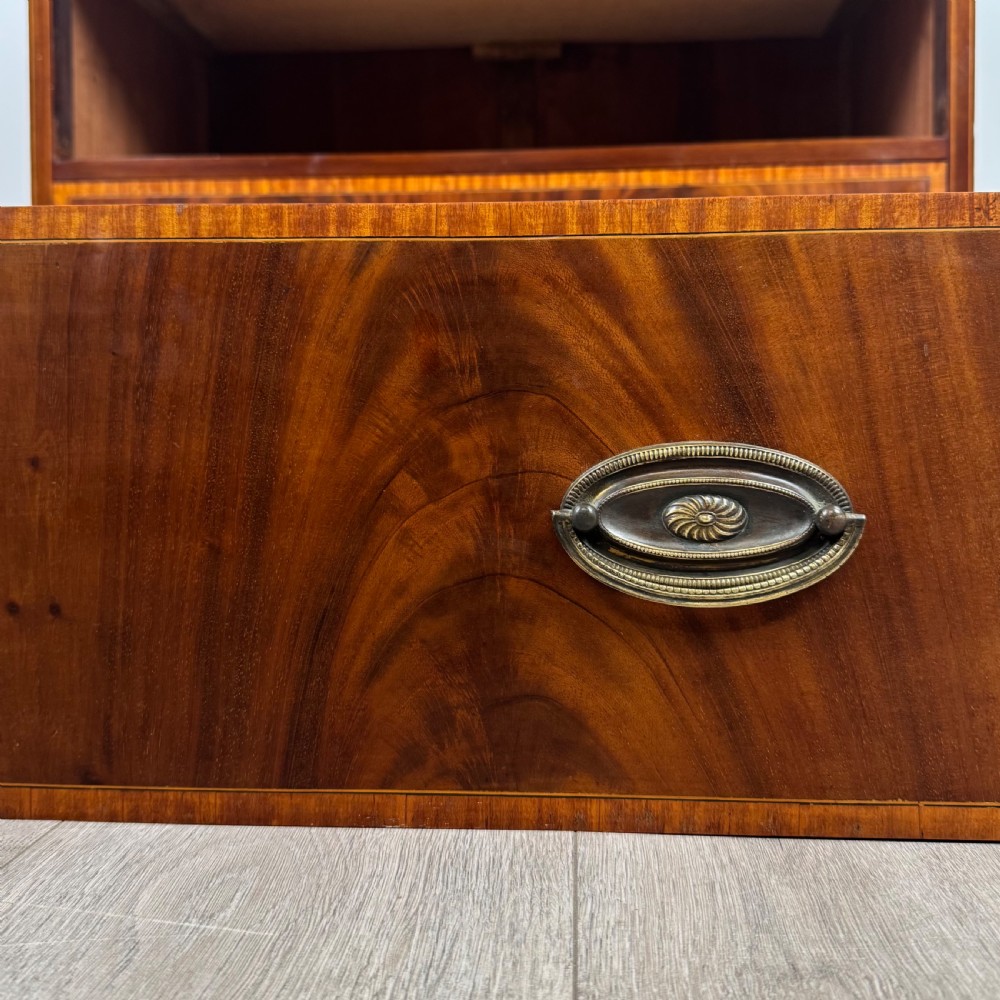  Antique 19th Century Small Inlaid Chest Of Drawers In Mahogany  View XI