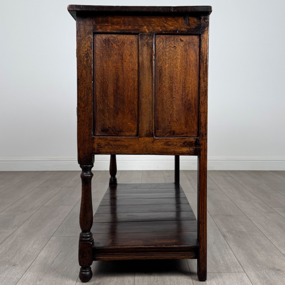 Antique 18th Century Good Quality Carved Oak Cupboard  View IV