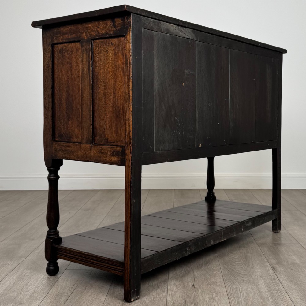 Antique 18th Century Good Quality Carved Oak Cupboard  View V