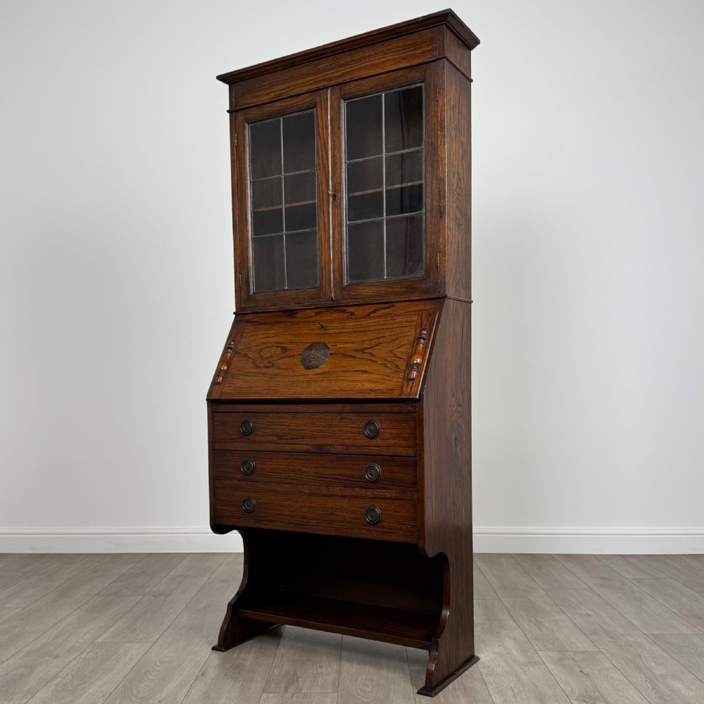  Antique 20th Century Bureau Bookcase In Oak  View IV