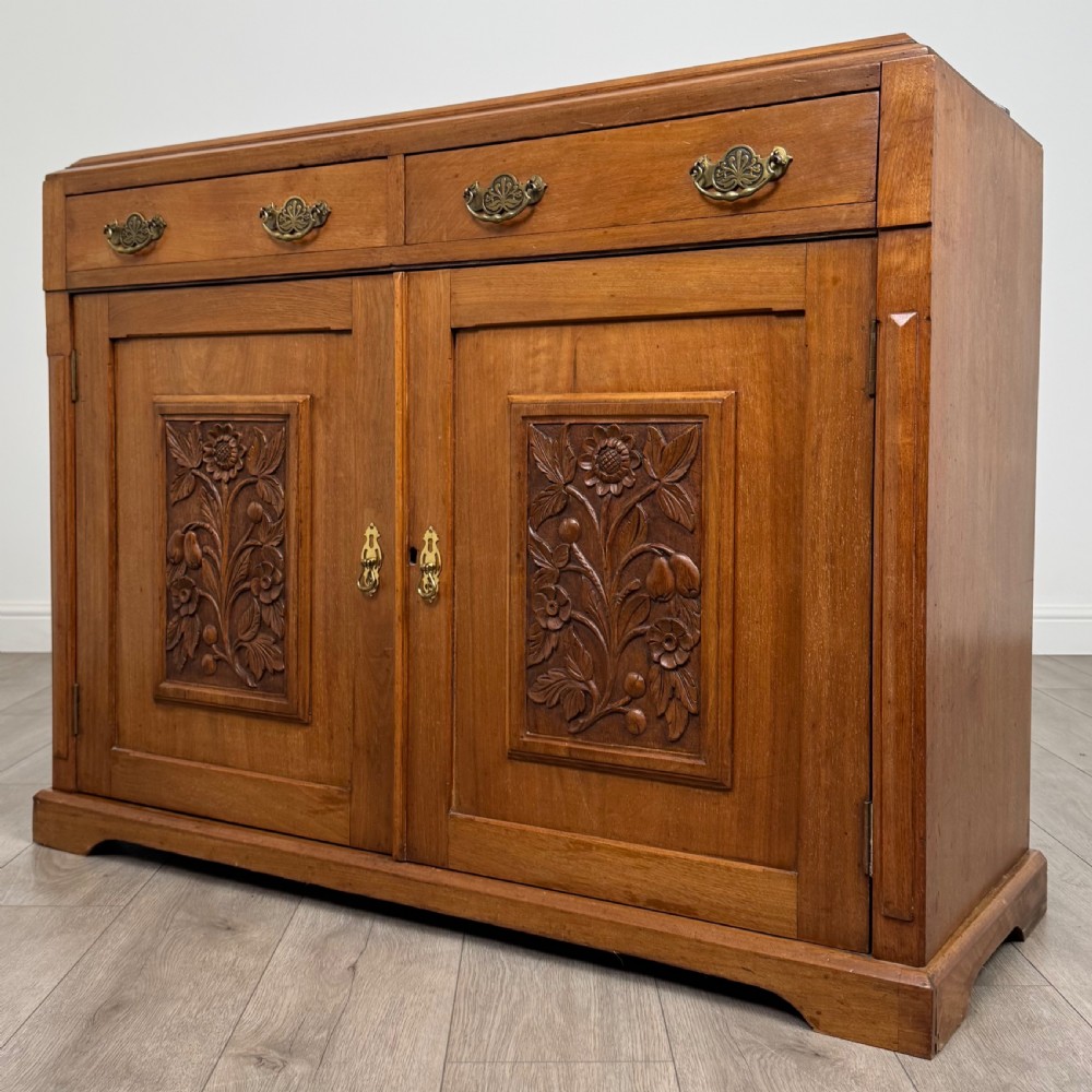 Antique 20th Century Carved Sideboard In Walnut  View III