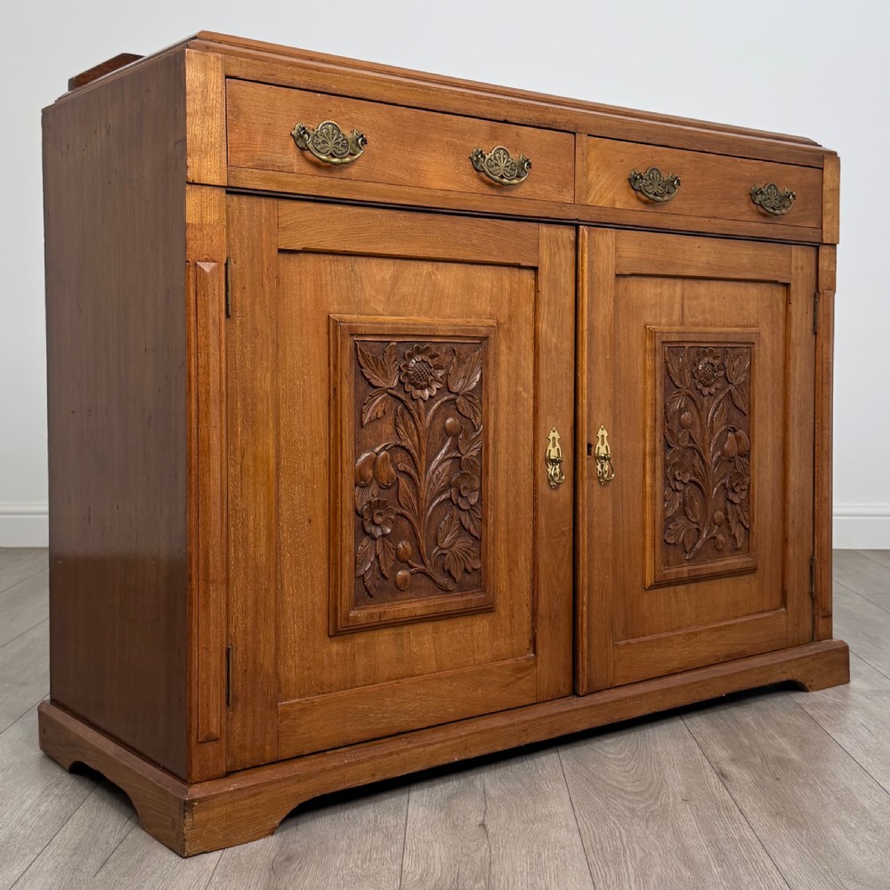 Antique 20th Century Carved Sideboard In Walnut  View IX