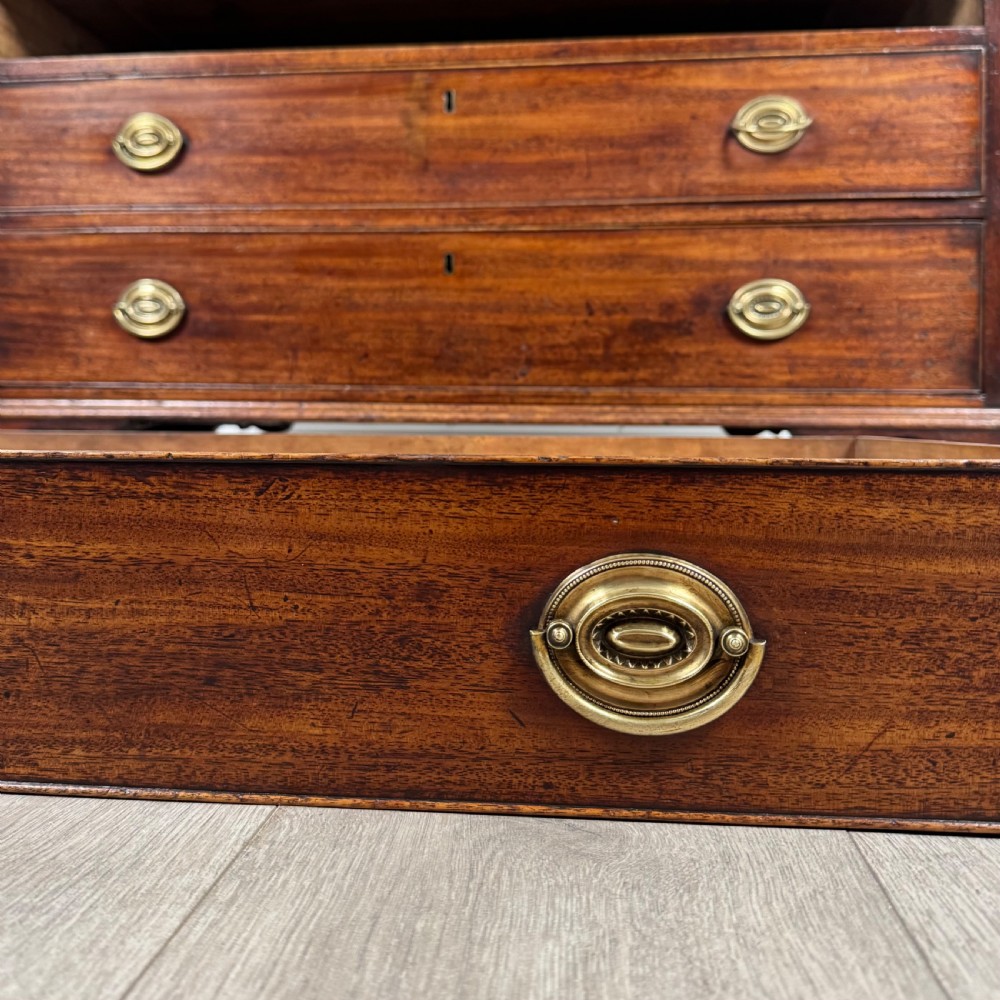  Antique 18th Century Fine Quality Bureau Bookcase In Mahogany  View XIII