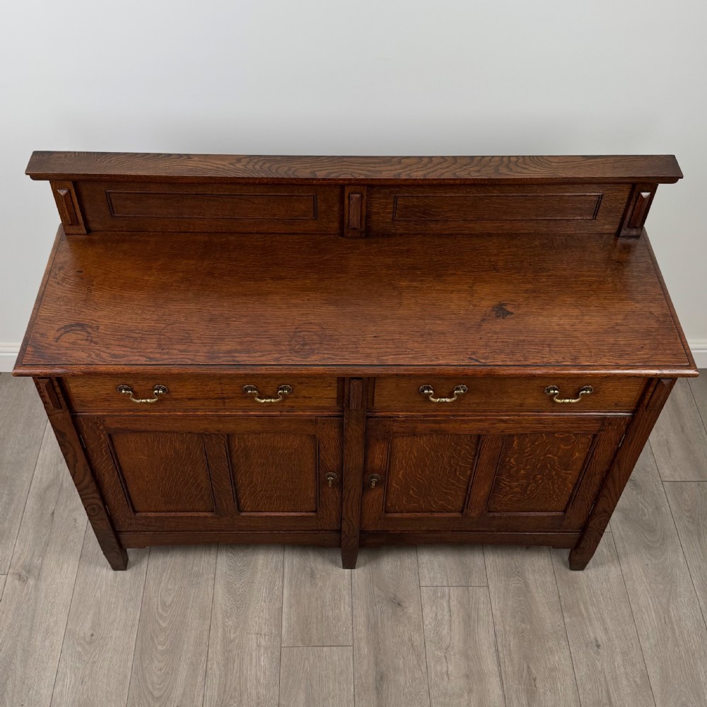 Antique 20th Century Good Quality Oak Sideboard View IX