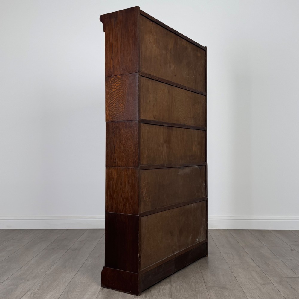 Antique 20th Century Pair Of Stacking Bookcases In Oak   View VI