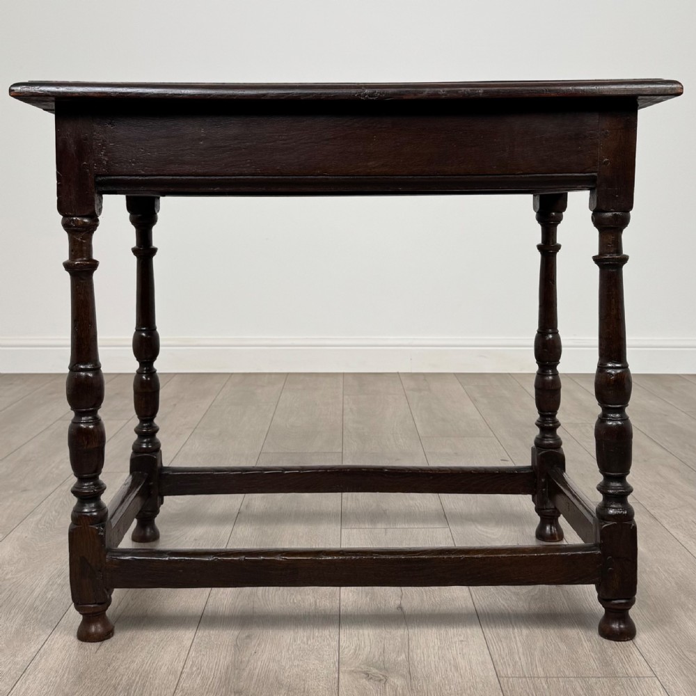 Antique 18th Century Fine Quality Side Table In Oak View V