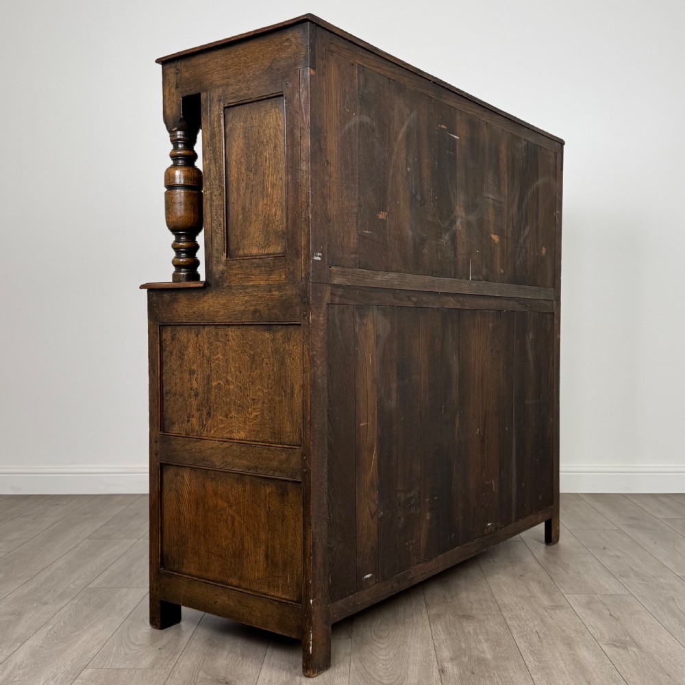 Antique 20th Century Fine Quality Court Cupboard In Oak View V