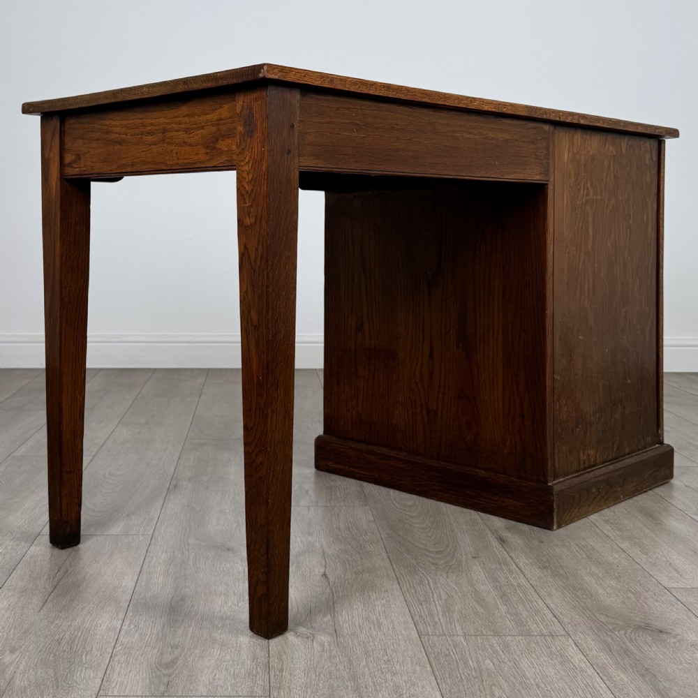 Antique 20th Century Good Quality Desk In Oak  View V