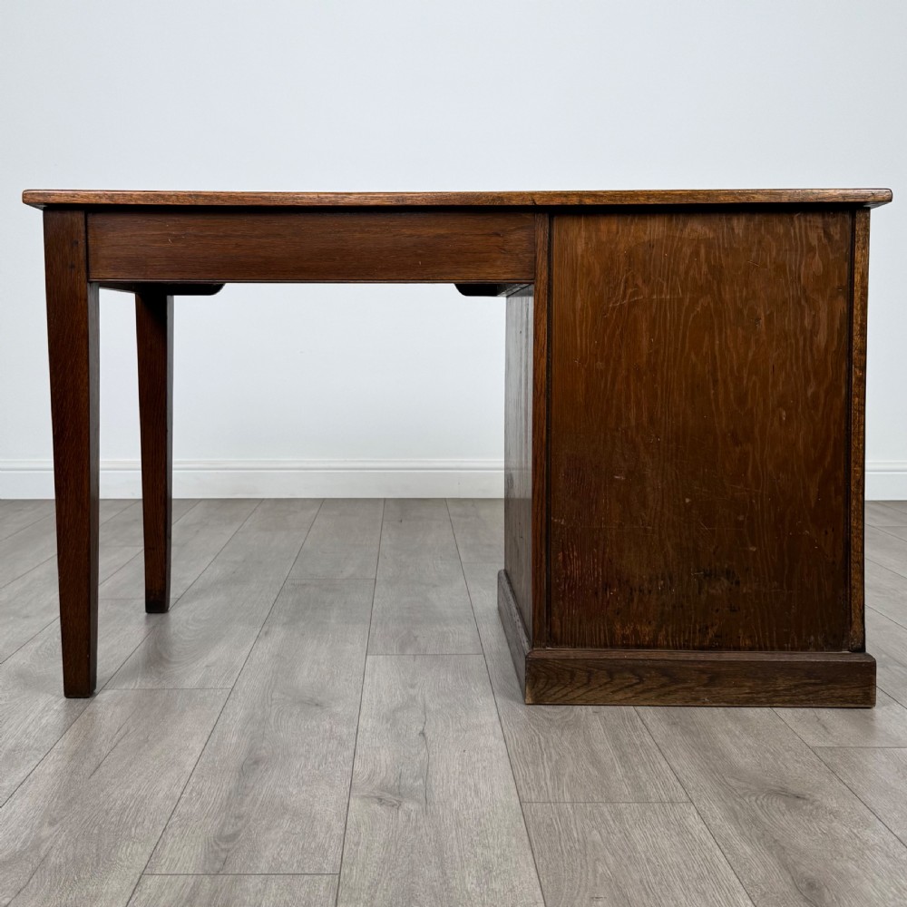 Antique 20th Century Good Quality Desk In Oak  View VI