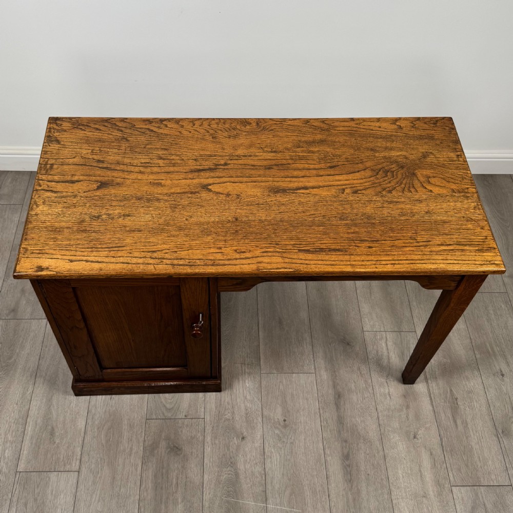 Antique 20th Century Good Quality Desk In Oak  View XII