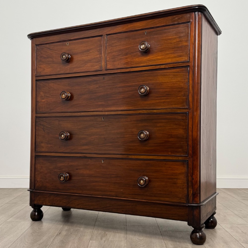  Antique 19th Century Chest Of Drawers In Mahogany  View II