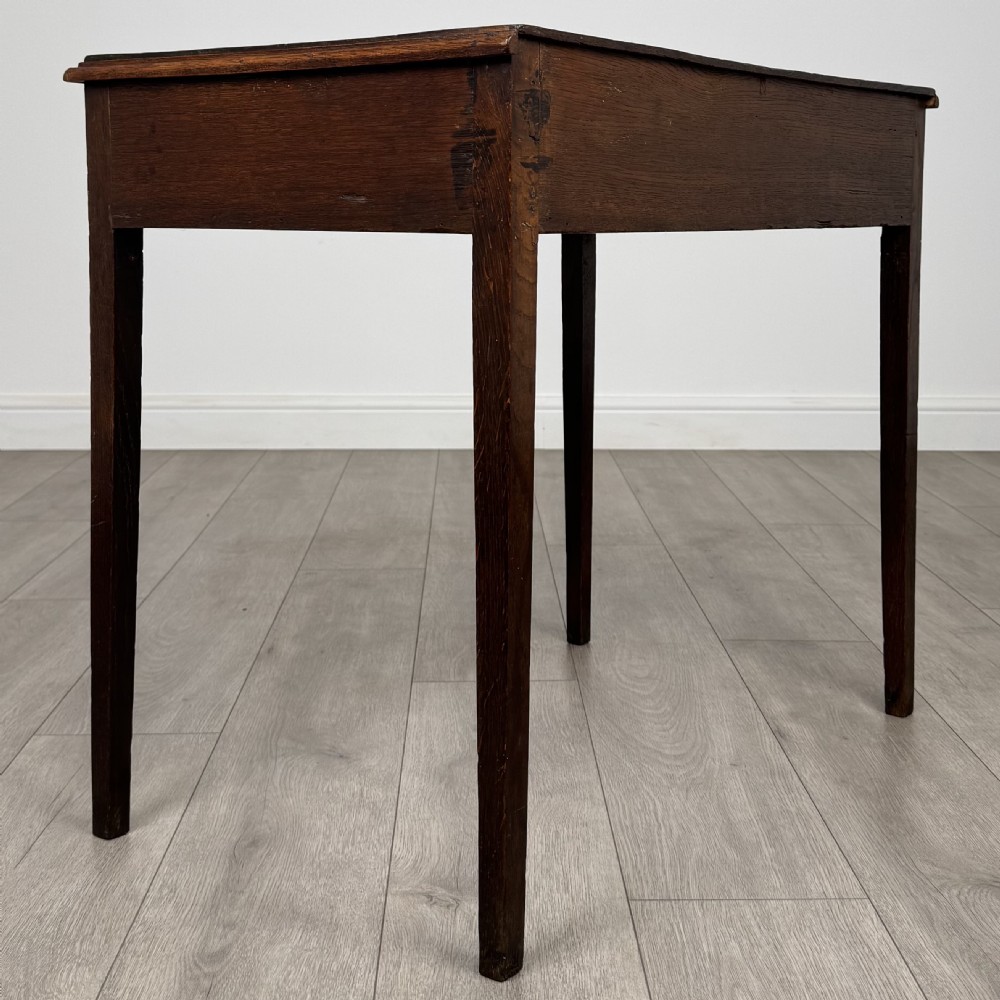  Antique 18th Century Good Quality Writing Table In Oak  View V