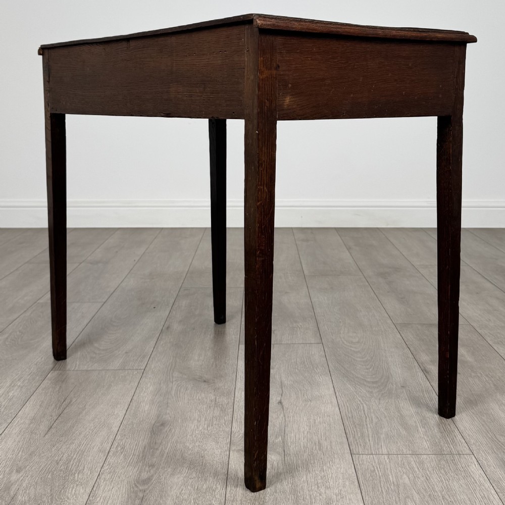  Antique 18th Century Good Quality Writing Table In Oak  View VI