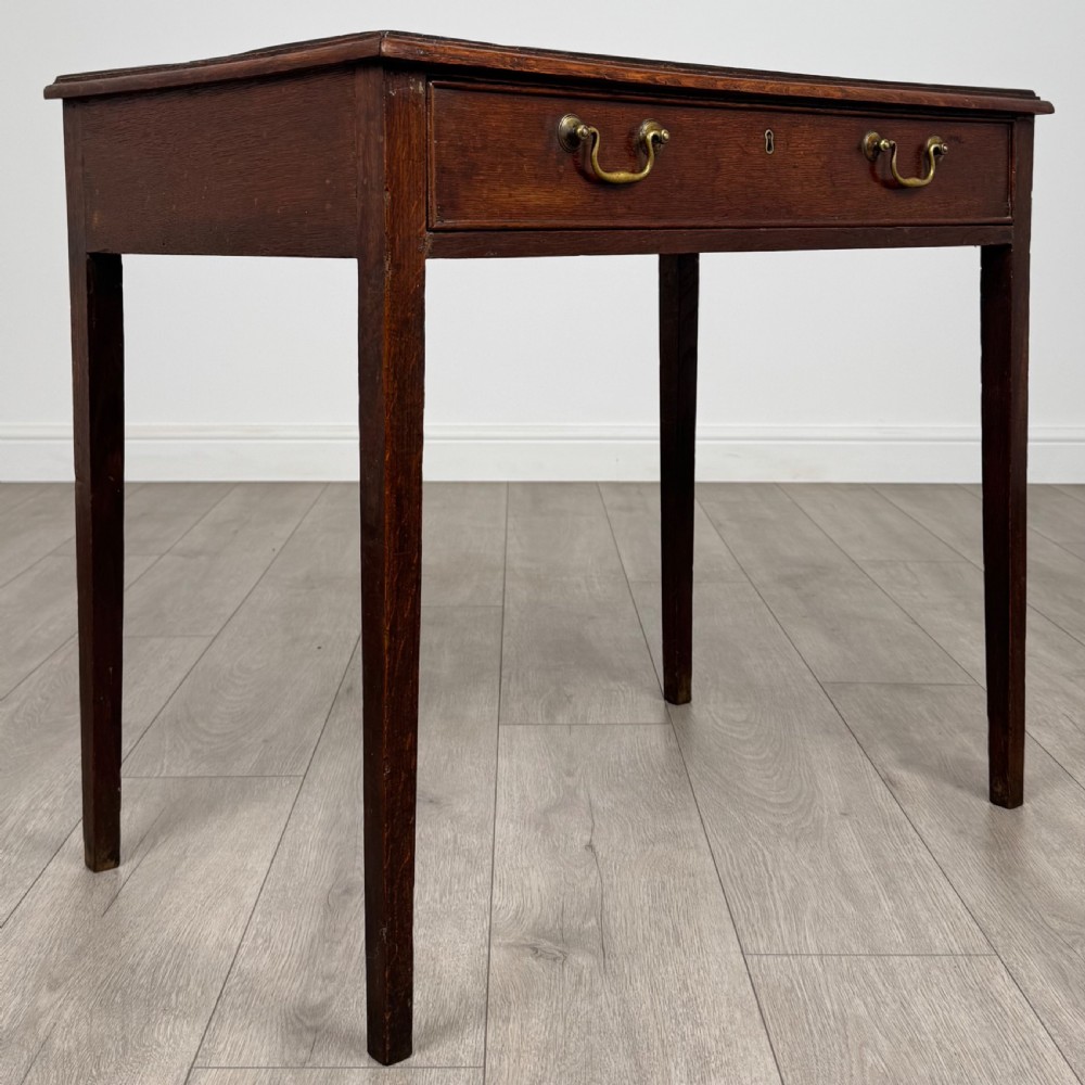  Antique 18th Century Good Quality Writing Table In Oak  View VIII