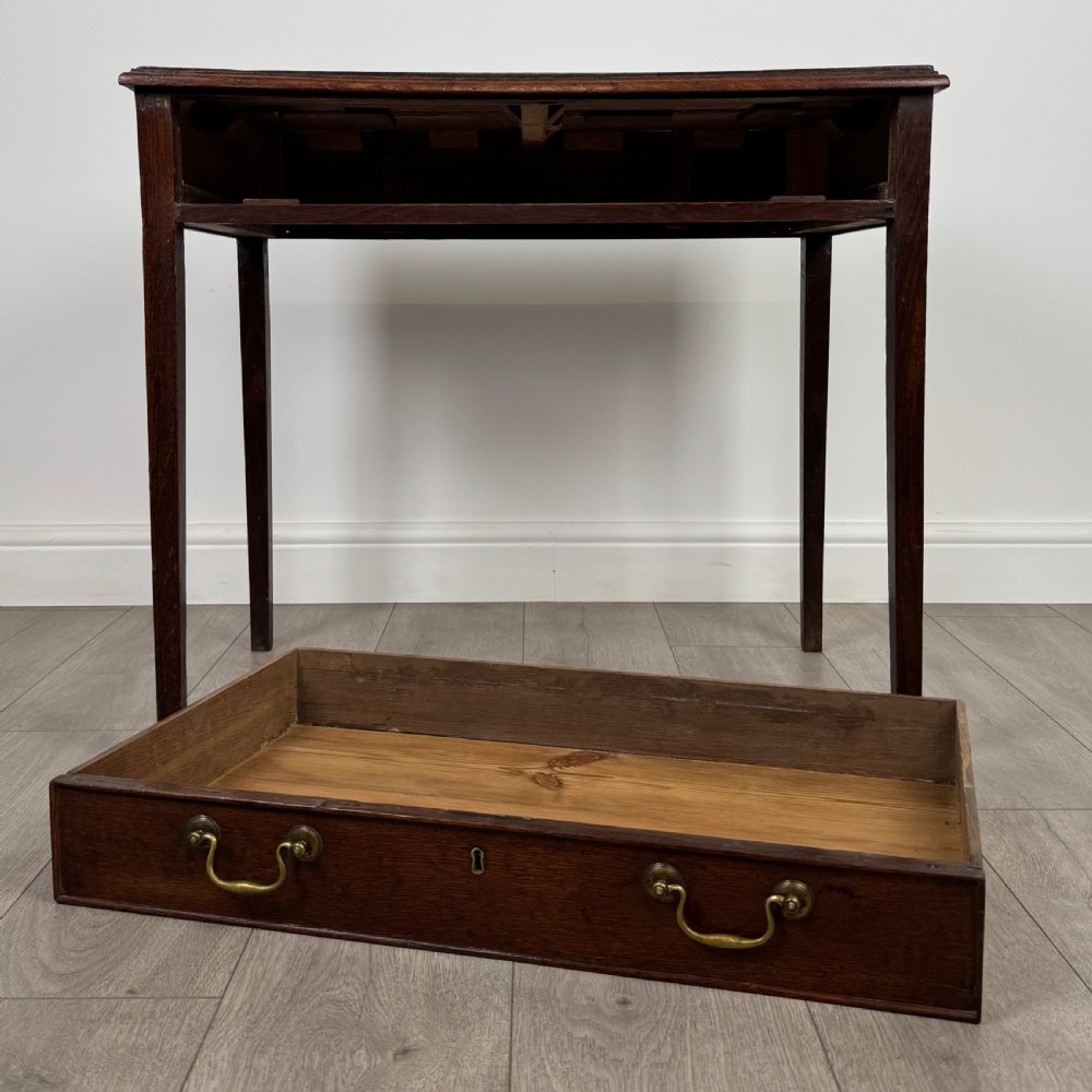  Antique 18th Century Good Quality Writing Table In Oak  View X